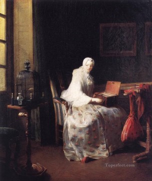 Jean Baptiste Simeon Chardin Painting - The Canary Jean Baptiste Simeon Chardin